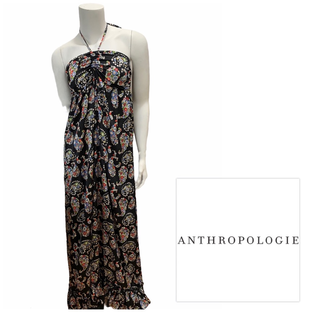 Anthropologie Lavand Boho Maxi Print Dress